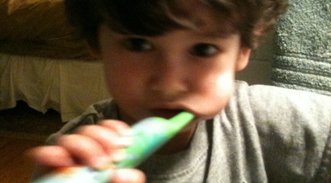 Getting used to teeth brushing