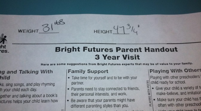 3 yr checkup